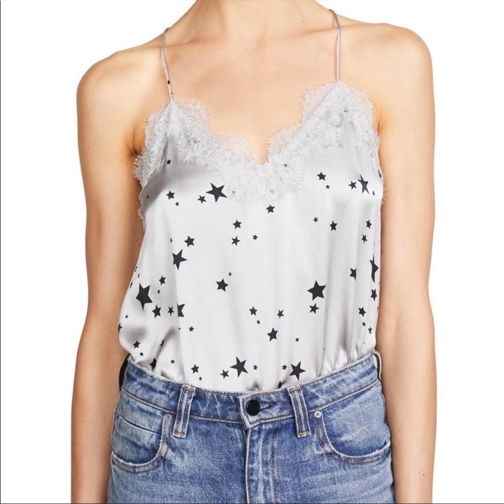 Cami NYC 100% silk cami size small star celestial print